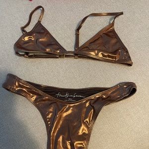 437 bronze metallic bikini